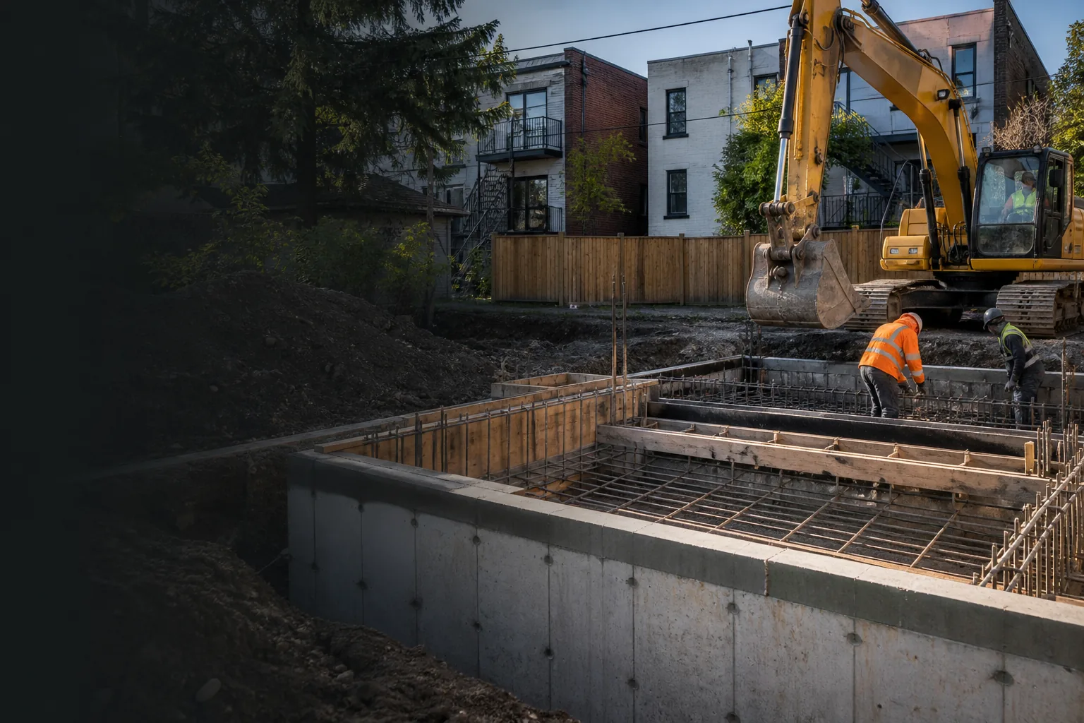 Foundation and structural construction work